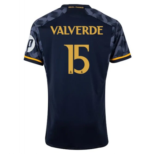 Pánský Fotbalový dres Real Madrid Federico Valverde #15 2023-24 Venkovní Krátký Rukáv